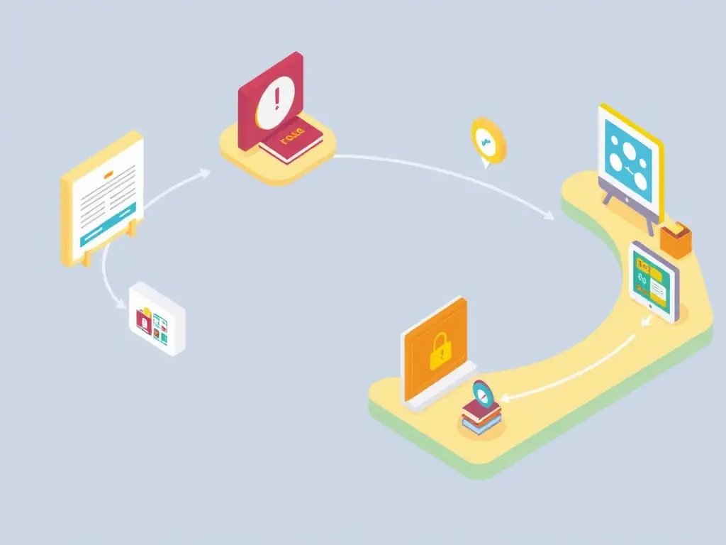 An infographic illustrating a structured learning path with clear milestones and skill development stages, emphasizing a progressive educational journey.